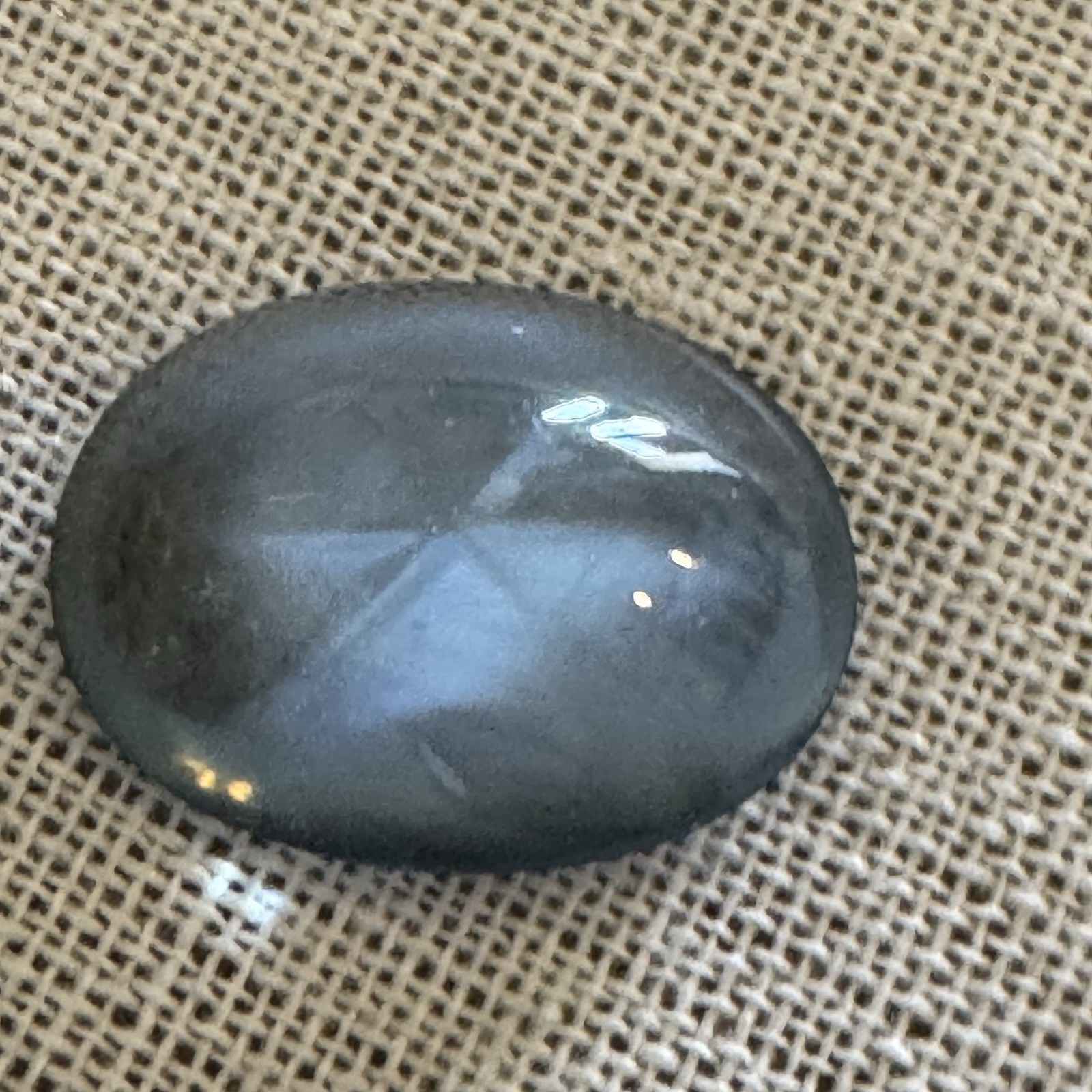 HUGE 24 x 18mm Anson Linde Star Sapphire Translucent BAHAMA BLUE Oval 37 carats