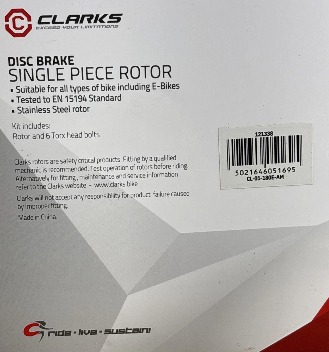 Clarks 180mm Disc Brake CL-01-180E-AM photo 5