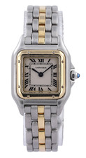 Ladies CARTIER Panthere Quartz Single Gold Row - 18ct Gold & Steel - 1120 - 22mm