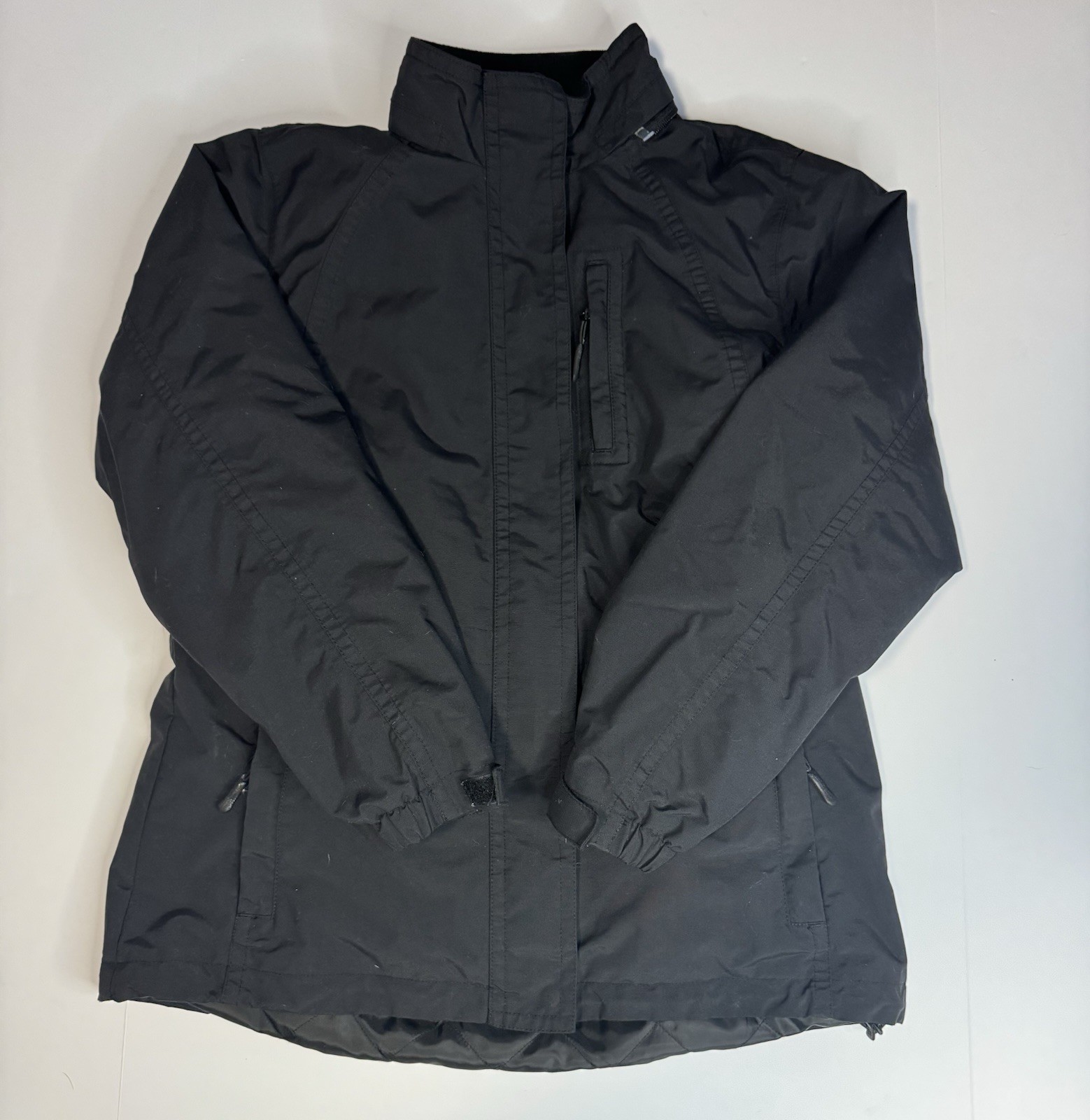Eddie Bauer WeatherEdge Waterproof Nylon Jacket Black Large
