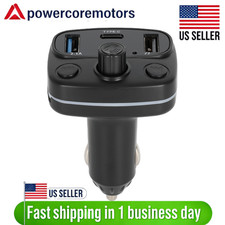 DUAL USB CHARGER CAR KIT BLUETOOTH 5.0 HANDSFREE FM RADIO TRANSMITTER MP3 PLAYER
