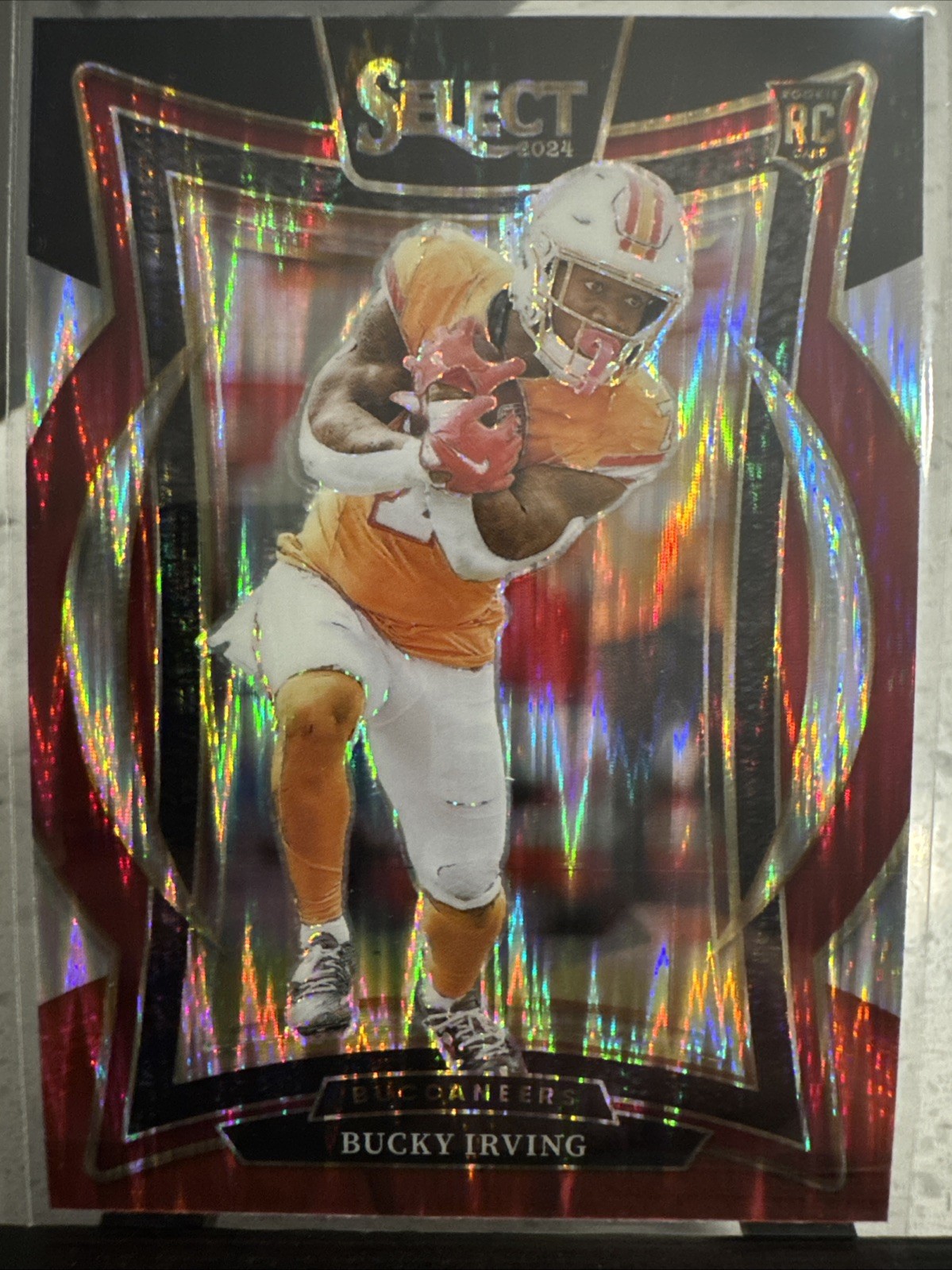 2024 Panini Select - Concourse Bucky Irving #4 Black & Red Shock Prizm (RC)