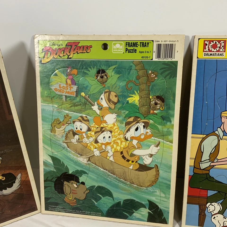 Lote (5) "Disney Golden Frame Bandeja Puzzles" Blancanieves La Bella y la Bestia LEER Foto 3 de 4