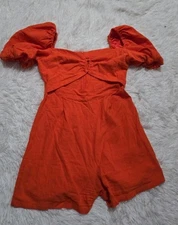Orange Short Jumpsuit Size Small Expander