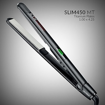 IZUTECH KTX Slim450 Titanium - 1Inch Professional Flat Iron with Adjustable...