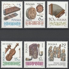 Poland 1983 Musical Instruments 6 MNH stamps