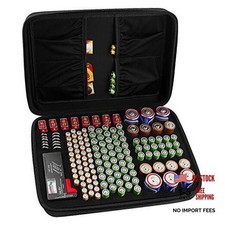 Hard Battery Organizer Storage Box, Carrying Case Bag Holder - Holds 148 Large
