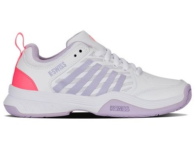 Women's Court Express 2 Tennis Shoe, White/Orchid Petal/Neon Blaze, 8 M