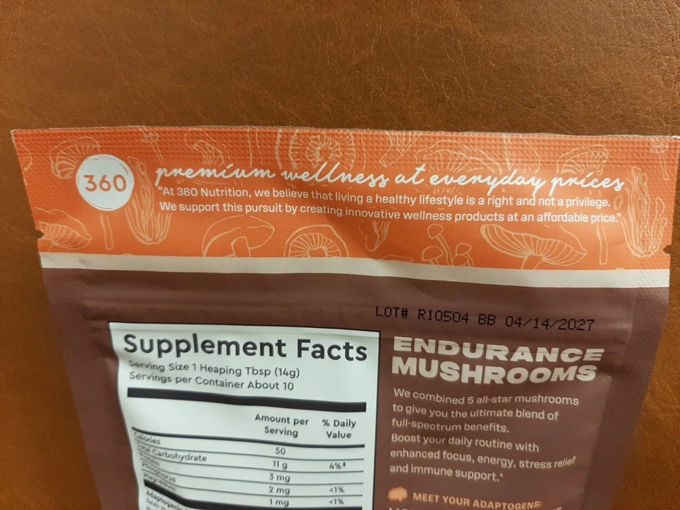 Shroomology能量认知耐久蘑菇咖啡促进5盎司非转基因素食 — 第 3/4 张图片