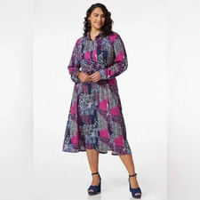 Cato | PLUS PETITE PATCHWORK TIE WAIST SHIRT DRESS Various Sizes Available