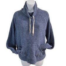 OFFLINE by Aerie Women s M Blue Cowl Neck Pullover Sweatshirt Thumb Holes