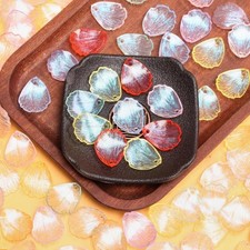 For Jewelry Making Beads 19 23mm Acrylic Beads 20pc Flower Petal Transparent