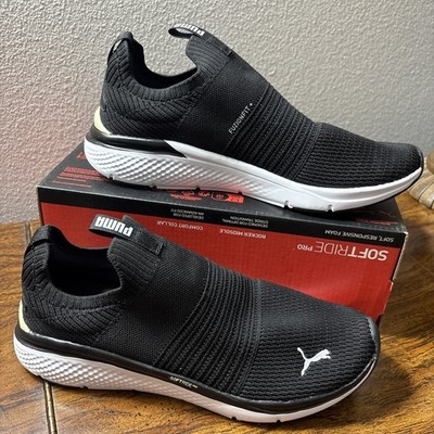 PUMA  soft ride pro echo slip on Black -grey Fog -puma Women s Size 9