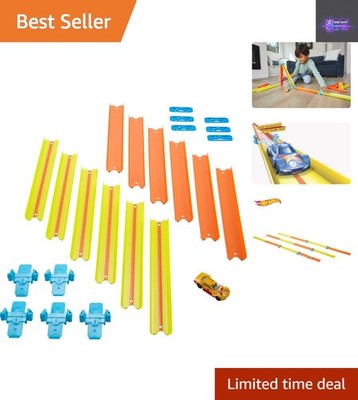 Ultimate Track Builder Set - 12 Gleise, 5 Verbinder & Druckgussfahrzeug enthalten