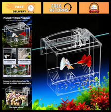 Multifunction Acrylic Fish Breeder Box - Isolation Tank for Guppy, Betta, Clownf