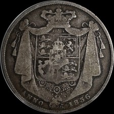United Kingdom &middot; 1836 &middot; &frac12; Crown &middot; G &middot; KM#714.2