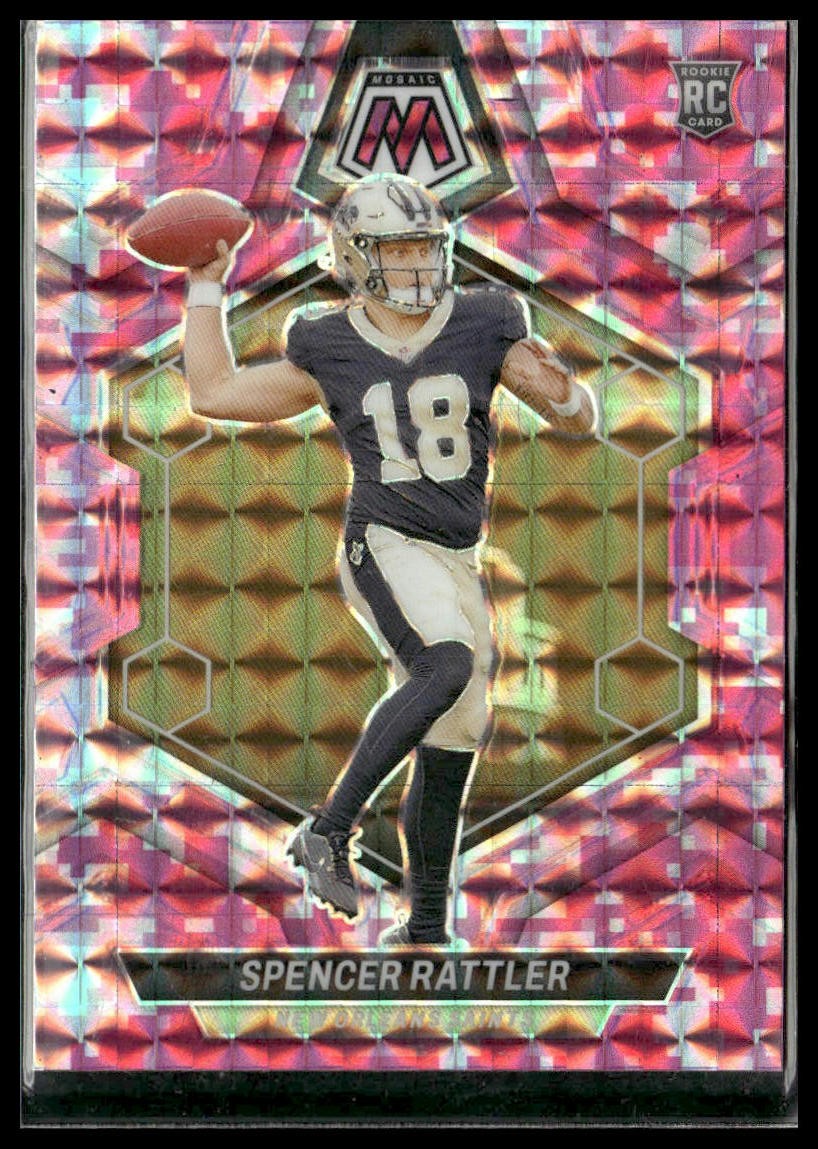 2024 Panini Mosaic #393 Spencer Rattler Mosaic Camo Pink