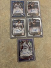 Lot Of Baseball Prospect Autographs. All Bowman Chromes Or Some Type Of Parallel