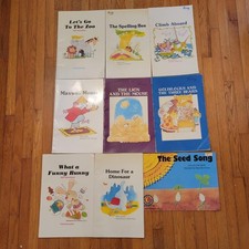 9 Vintage Childrens Kids Jumbo Classroom Books Teacher Home School Storytime