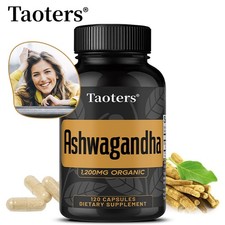 Ashwagandha bio 1200 mg - Soulagement du stress émotionnel -Ingrédients naturels