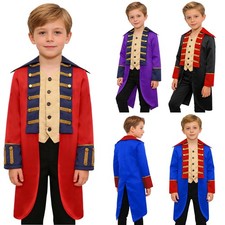Kids Halloween Renaissance Cosplay Viking Knight Warrior Colonial Costume