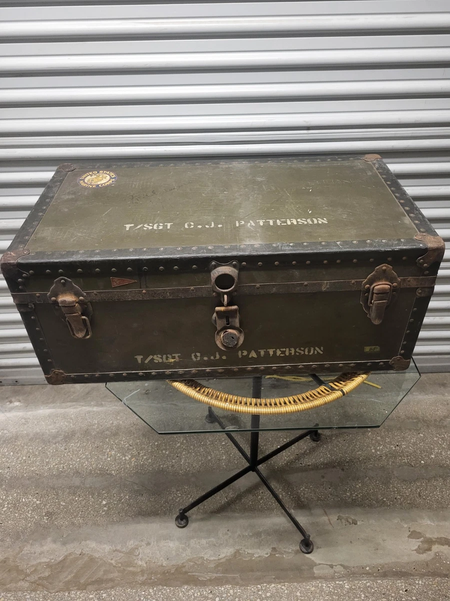 Vintage Foot Locker In Collectible Military Surplus Boxes & Chests