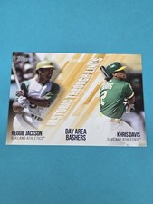 2019 Topps Historic Through-Lines #HTL-25 Khris Davis / Reggie Jackson Card 1I