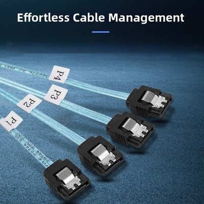 Für SATA III 6Gbps Dual Channel Datenkabel 0,5m für High Speed 10000 RPM Laufwerke