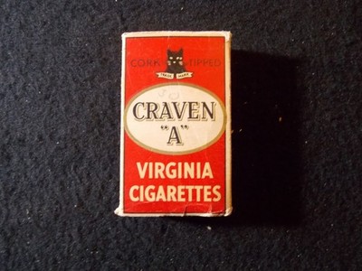 Wr Vintage Carreras Black Cat Craven A Empty Cigarette Packet Box