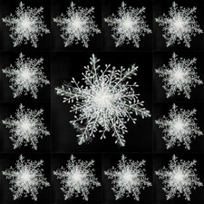 30PCS 11cm White Snowflake Ornaments Christmas Fashion Holiday Party Home Decor