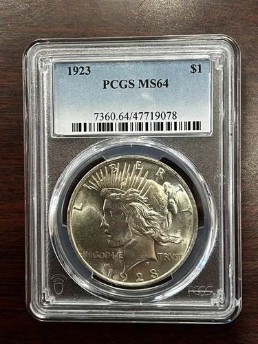 1923 Peace Dollar PCGS MS64 Silver $1 Coin Philadelphia