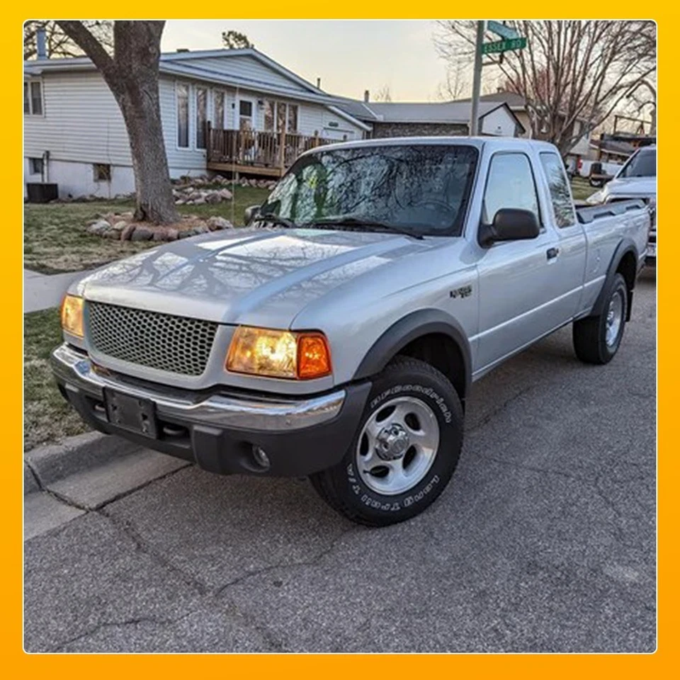 Soporte de placa frontal negro para Ford Ranger 2001-2005 EAH Foto 3 de 4
