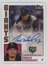 2019 Topps 1984 Baseball 150th Anniversary 44/150 Dereck Rodriguez Auto 1j90