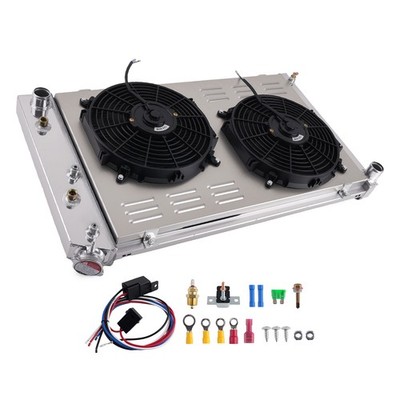 3Row Aluminum Radiator Shroud Fan Kit for Buick LeSabre 5.0L 1981-1990 DPI161 AT