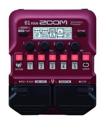B1 FOUR Bass MultiEffects Processor Pedal 60 Builtin effects Amp Modeling Looper