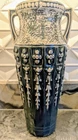 Red Wing Vtg Art Pottery Vase 12” Green Drip Glaze Mid Century Studio Ceramic