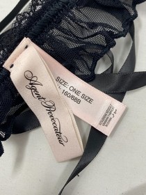 Agent Provocateur Annalia Black Polka Dot Garter and Thong Set M/L NWT $255