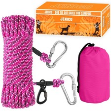 Dog Tie Out Cable for Camping - 100ft Dog Runner for Yard - Portable Trolley ...