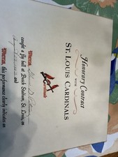 St. Louis Cardinals Honorary Contract w/ August A. Busch, jr. Autograph. RARE!