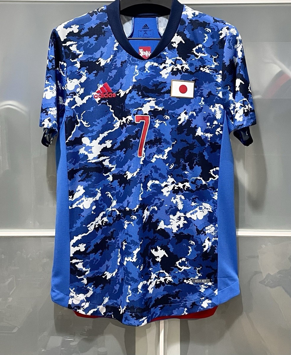 2020 ADIDAS JAPAN OLYMPIC FOOTBALL PLAYER ISSUE JERSEY KIT KUBO #7