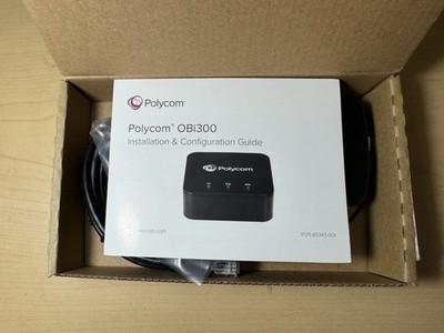 New Polycom OBI 300 2200-49530-001 Voice Adapter With Installation Guide