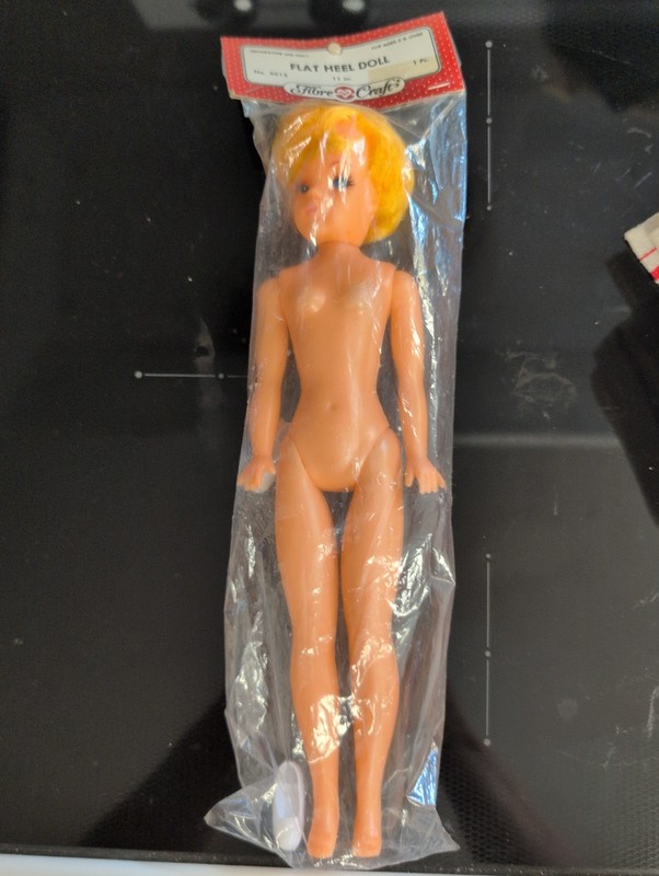 Fibre Craft Fashion Flat Heel Doll 11” Blonde Short Hair Blue Eyes Vnt NOS 3012