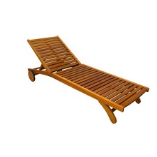 BAIN DE SOLEIL DE JARDIN MARRON EN BOIS D'ACACIA MASSIF AVEC ROUES