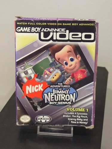 GBA - Jimmy Neutron Boy Genius Volume 1 - IN BOX w/ MANUAL - Tested & Works