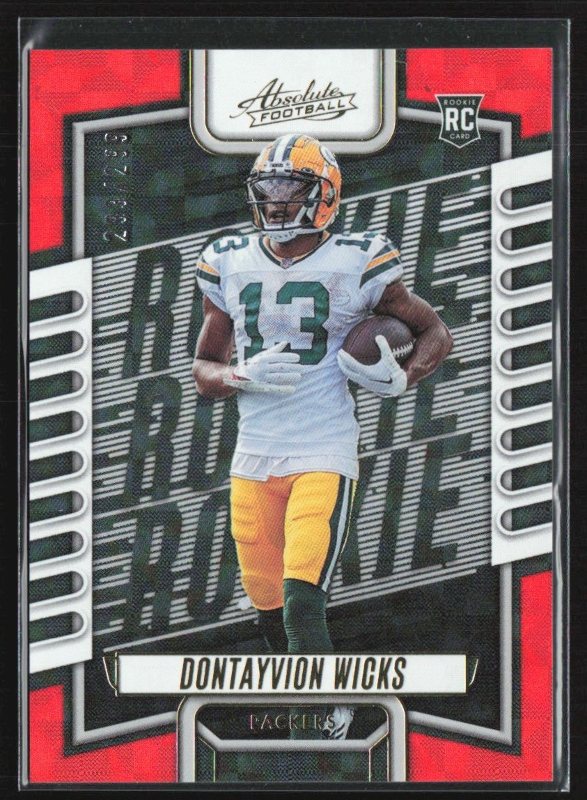 Dontayvion Wicks 2023 Panini Absolute Orange RC /299 #199 Green Bay Packers