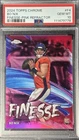 Bo Nix 2024 Topps Chrome Finesse Pink Refractor PSA 10