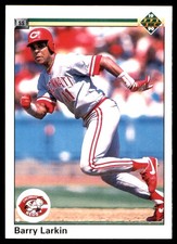 Barry Larkin 1990 Upper Deck #167 Reds MLB READ FREE SHIPPING AutographDen