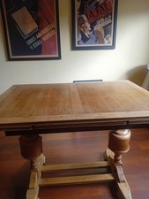 Dining Room Table with Extensions ar each end.80 years old and Sanded .