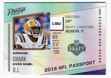 2018 Prestige NFL Passport D.J. Chark Rookie #PP-DC LSU Tigers Football Insert