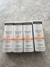 4X Neutrogena Clear Face Face Serum SPF60 w/ Green Tea 1.7 Fl Oz